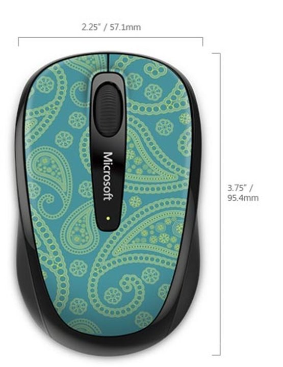 Microsoft Mobile Mouse 3500 LE Aqua Paisley_1787708769