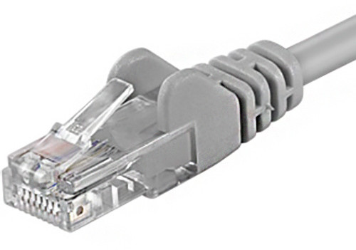 UTP kabel rovný kat.6 (PC-HUB) - 1m, šedá