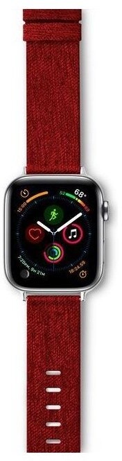 EPICO řemínek Canvas pro Apple Watch 42/44mm, červená_1657677196