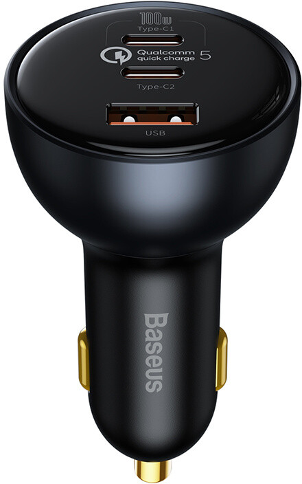 Baseus nabíječka do auta, 1x USB-A, 2x USB-C, Quick Charge™ 5, 160W, šedá + Xiaomi kabel USB-C_462806750
