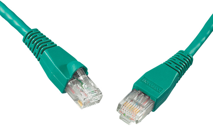 Solarix Patch kabel CAT5E UTP PVC 10m zelený, snag-proof_614159092