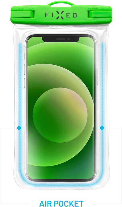 FIXED vodotěsné pouzdro Float Edge pro mobilní telefony, univerzální, IPX8, zelená_710673695