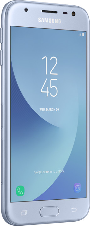 Samsung Galaxy J3 2017 J330 LTE, Dual Sim, stříbrná_95076085