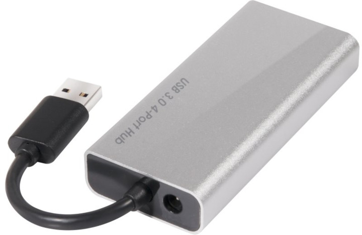 Club3D USB hub CSV-1431 USB 3.0 Type A na 4x USB Type A, hliníkové tělo, napájecí apdatér_1814150348