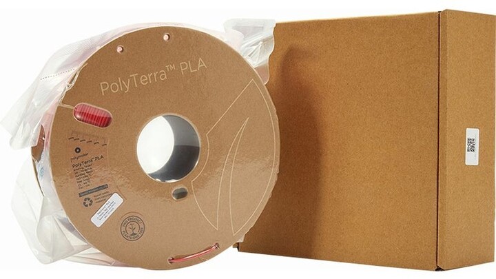 Polymaker tisková struna (filament), PolyTerra PLA, 1,75mm, 1kg, červená_1494963056