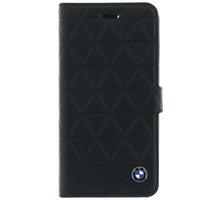 BMW Hexagon kožené pouzdro typu kniha pro iPhone 7/8, černé_1016235237