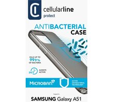 Cellularline ochranný kryt pro Samsung Galaxy A51, antimikrobiální, černá_571586294