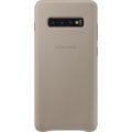 Samsung kožený zadní kryt pro Samsung G975 Galaxy S10+, šedá