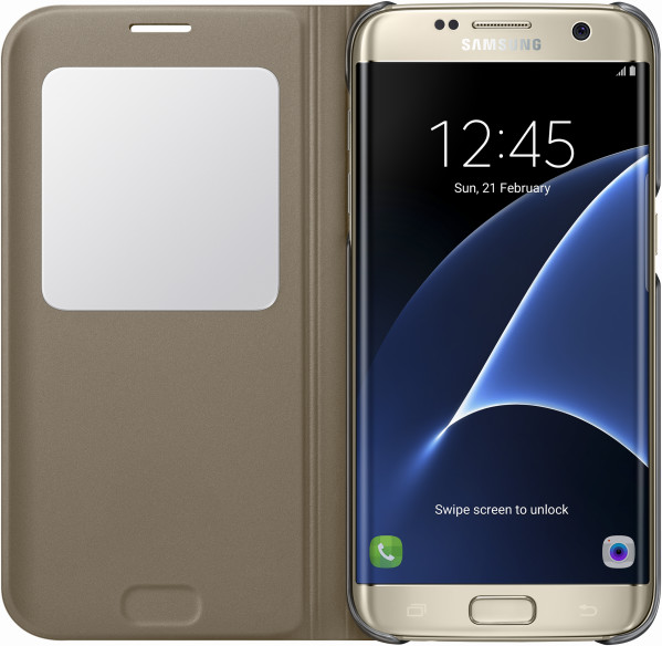 Samsung EF-CG935PF Flip S-View Galaxy S7e, Gold_732149832