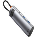 Baseus multifunkční HUB Metal Gleam Series 7v1 - USB-C PD 100W, USB-C, 2xUSB 3.0, HDMI, SD/TF, šedá_1467006033