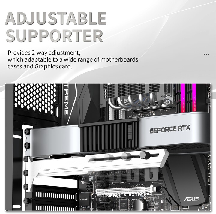 1stCool GPU Holder Metal White, držák VGA kovový bílý_2049055400