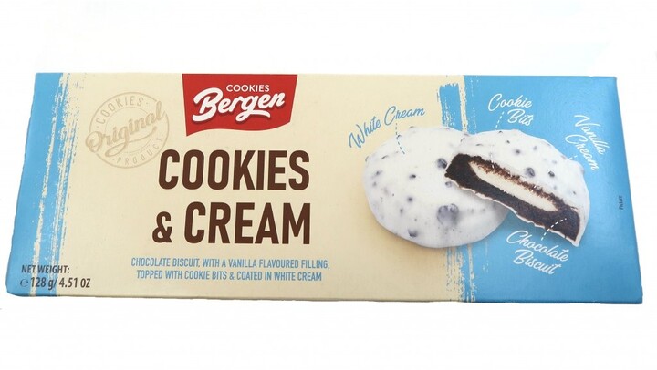 Bergen Cookies s příchutí Cookies and Cream 128 g_1414572105
