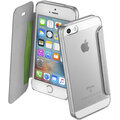 CellularLine Clear Book pouzdro typu kniha pro Apple iPhone 5/5S/SE, průhledné, stříbrné