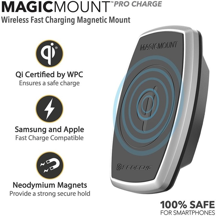 Scosche magicMOUNT magnetický držák s bezdrátovou nabíječkou do ventilátoru_1750157714