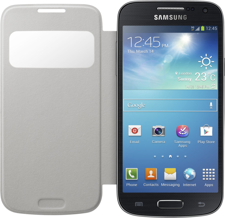 Samsung flipové pouzdro S-view EF-CI919BW pro Galaxy S4 mini, bílá_1708731581