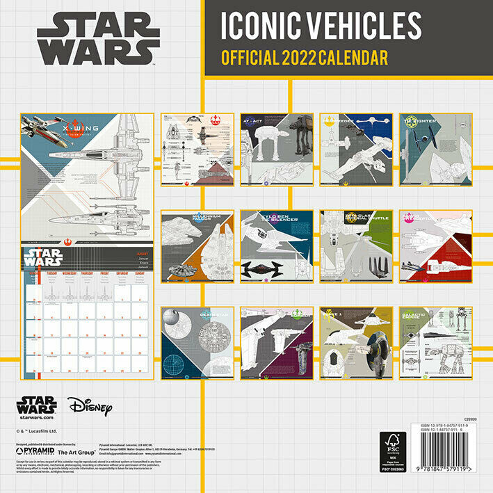 Kalendář 2022 - Star Wars Iconic Vehicles_1387846465