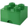 Úložný box LEGO, s šuplíkem, malý (4), tmavě zelená_1518338493