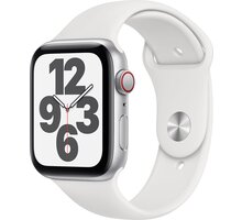 Apple Watch SE Cellular, 44mm, Silver, White Sport Band - Regular_983485810
