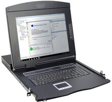 Digitus Console 43,2cm (17") TFT, US keyboard, 16-Port KVM, touchpad, 1U DS-72210-3US
