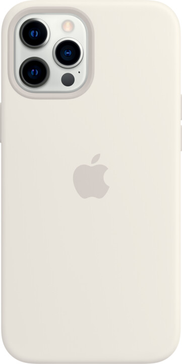 Apple silikonový kryt s MagSafe pro iPhone 12 Pro Max, bílá