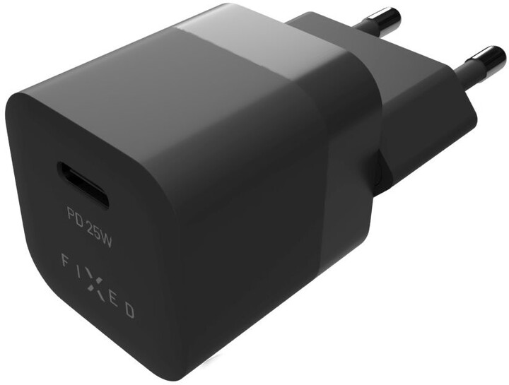 FIXED síťová nabíječka Mini s USB-C, PD, 25W, černá_1875959963