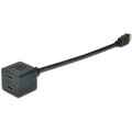Digitus rozbočovač HDMI - 2x HDMI, M/F, pozlacené konektory, 20cm, černá_623586738