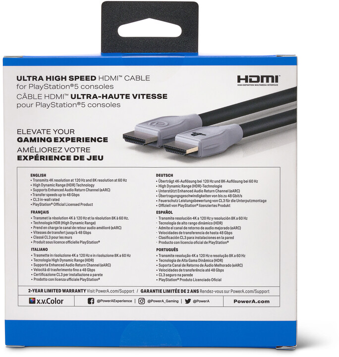 Příslušenství PowerA Ultra High Speed HDMI Cable for PlayStation 5_1235500075