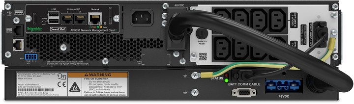 APC Smart SRT Li-Ion 1500VA, RM, 230V, 3U, síťová karta_1869514079