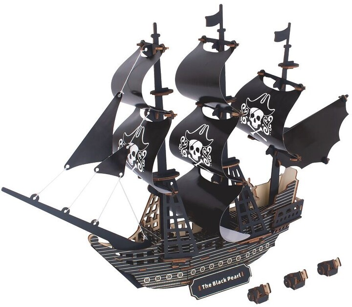Stavebnice Woodcraft - Pirátská loď Černá perla, dřevěná_1532152669