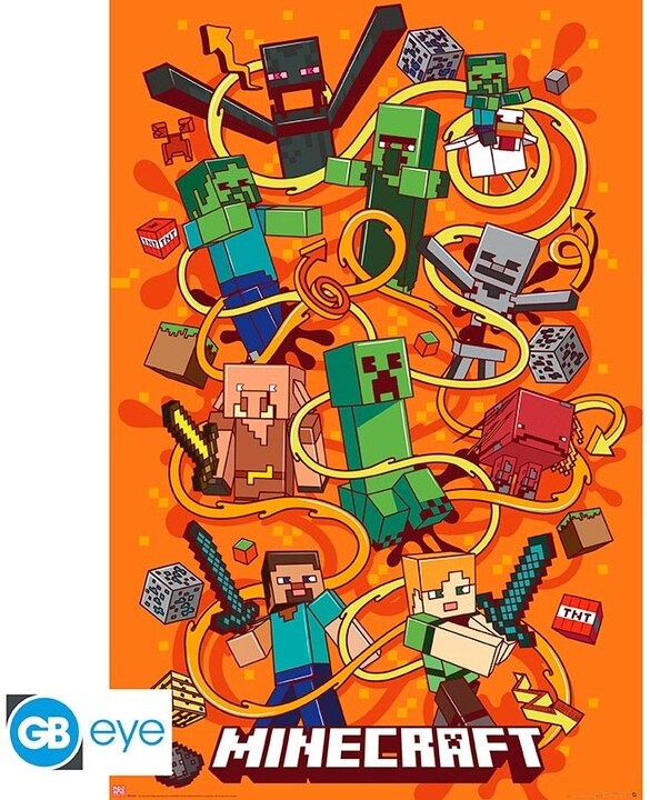 Plakát Minecraft - Swirls (91.5x61)_1243033526