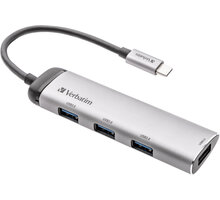Verbatim víceportový USB-C™ Hub, 4x USB 3.2 49147