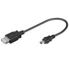 PremiumCord USB redukce kabel USB A/female - Mini 5pin USB/male 20cm kur-15