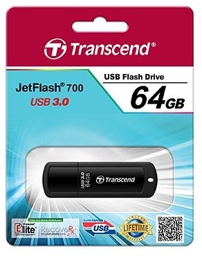 Transcend JetFlash 700 64GB, černý_1674392297