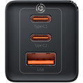 Baseus rychlonabíjecí adaptér GaN5 Pro, 2x USB-C, USB-A, 65W, černá_160388400