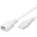 PremiumCord prodlužovací kabel síť 230V, C13-C14, 2m, bílá
