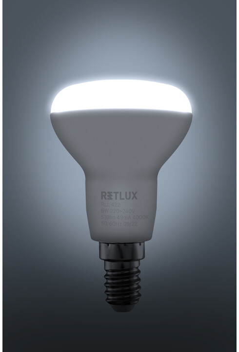 Retlux žárovka RLL 422, LED R50, E14, 6W, studená bílá_347110350