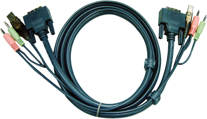 ATEN KVM DVI, audio sdružený kabel k CE, CS-261/1642-4 USB, 3m_1403834537