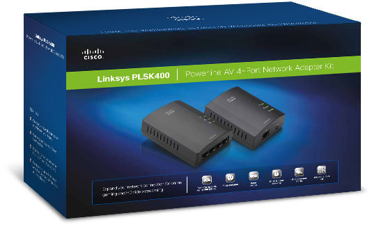 Linksys PLSK400 PowerLine AV, Powerline / Adapter Kit_415329201