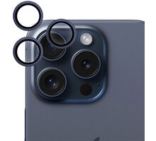 EPICO hliníkové tvrzené sklo na čočky fotoaparátu pro Apple iPhone 15 Pro / 15 Pro Max, modrý titan 81312151600001