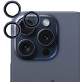 EPICO hliníkové tvrzené sklo na čočky fotoaparátu pro Apple iPhone 15 Pro / 15 Pro Max, modrý titan_1893135091