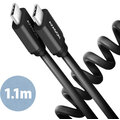 AXAGON kabel USB-C - USB-C TWISTER USB2.0, 3A, kroucený, 1.1m, černá_1226708210