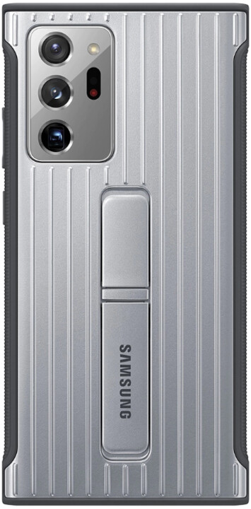 Samsung tvrzený ochranný kryt pro Samsung Galaxy Note20 Ultra, se stojánkem, stříbrná_1521182449