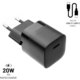 FIXED síťová nabíječka Mini s USB-C, PD, 20W, černá + USB-C - USB-C kabel, 1m, černá_1439509229