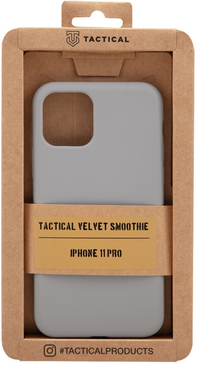 Tactical silikonový kryt Velvet Smoothie pro Apple iPhone 11 Pro, šedá_1747572188