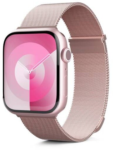Epico ocelový pásek Milanese+ pro Apple Watch 42/44/45/49mm, růžově zlatá_1170862539