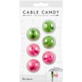 Cable Candy kabelový organizér Beans, 6 ks, zelená a růžová_1771899984