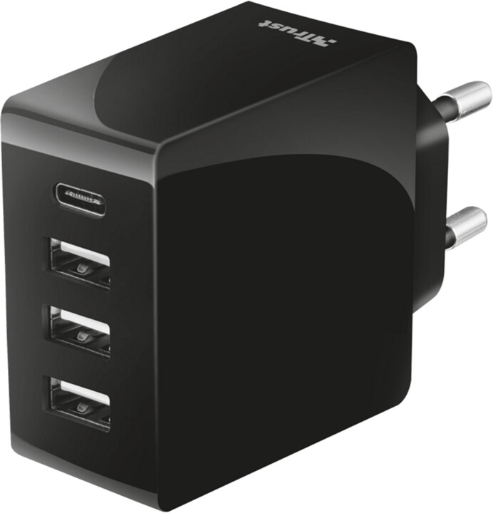 Trust 24W Fast Wall Charger with 4 USB-C &amp; USB-A ports_324702952