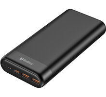 Sandberg powerbanka USB-C, PD 65W + 2x QC3.0, 20000mAh, černá 420-62