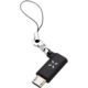 FIXED Link redukce pro nabíjení a datový přenos z USB-C na microUSB, černá
