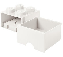 Úložný box LEGO, s šuplíkem, malý (4), bílá 40051735
